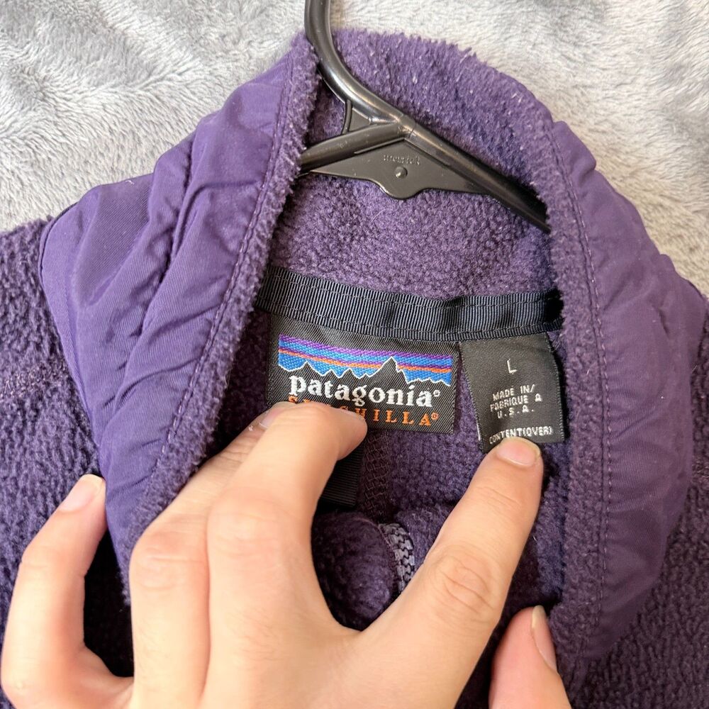 Patagonia Synchilla Womens Full-Zip Long Sleeve Size Large Purple Turtle Neck - Picture 2 of 8